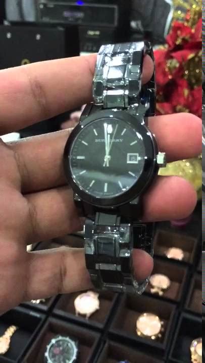 Burberry BU9181 Classic Black Ceramic Mens Watch 